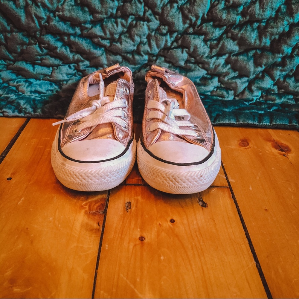 Genuine Converse Pink Shimmery- Size 8